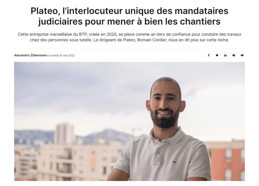 Capture du passage de Plateo dans Les Nouvelles Publications