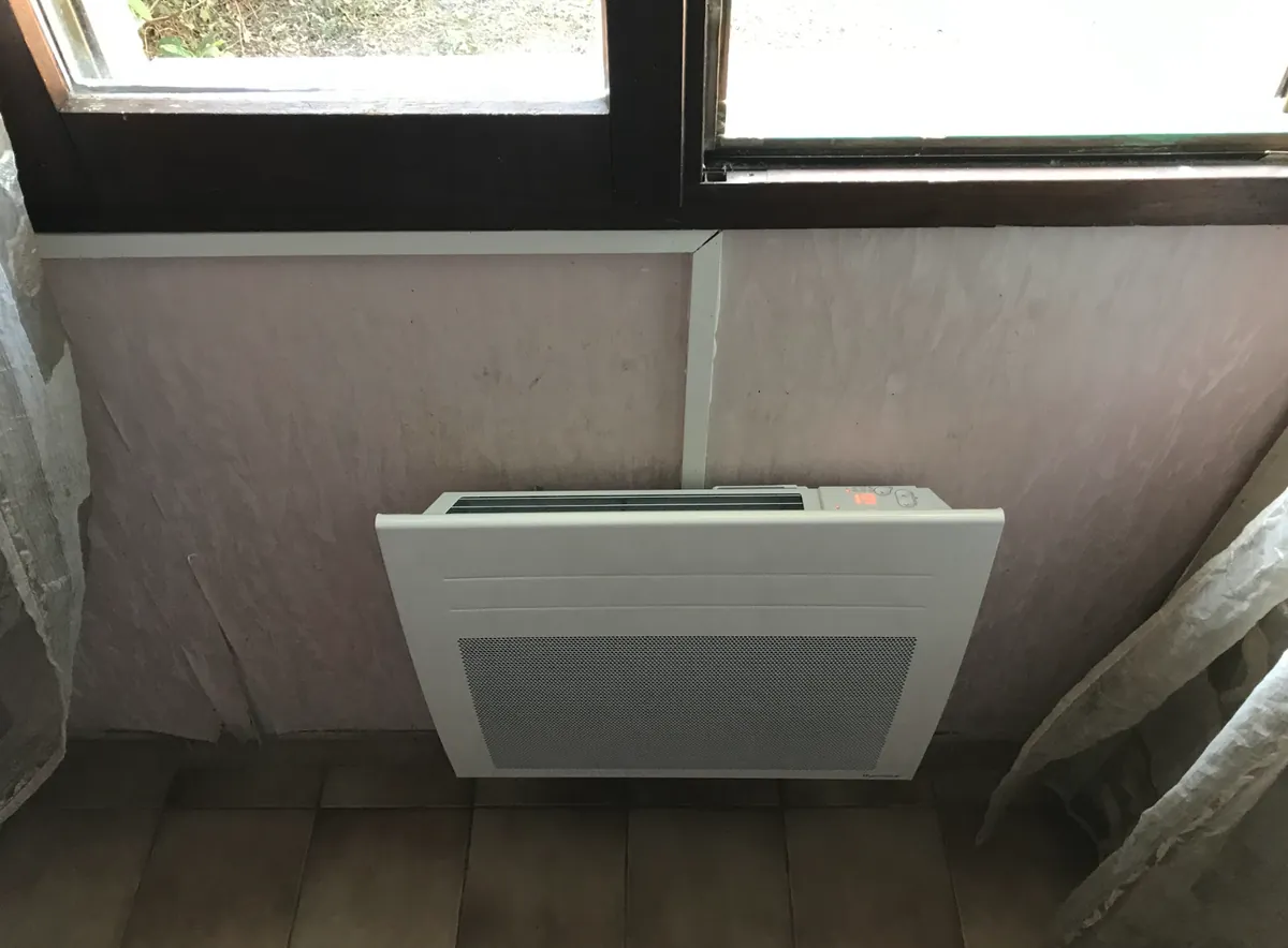 Photo du chantier : remplacement d'un radiateur